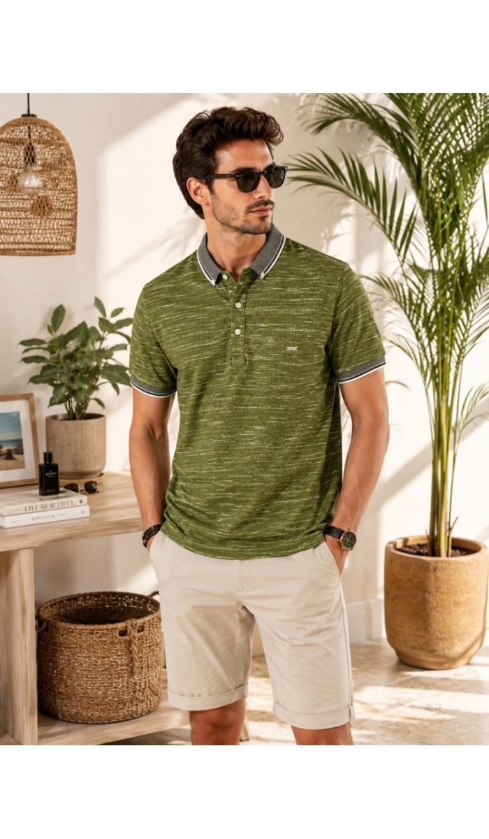 Erkek Haki Polo Yaka T-Shirt Erkek Haki Polo Yaka T-Shirt