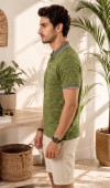 Erkek Haki Polo Yaka T-Shirt