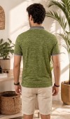 Erkek Haki Polo Yaka T-Shirt
