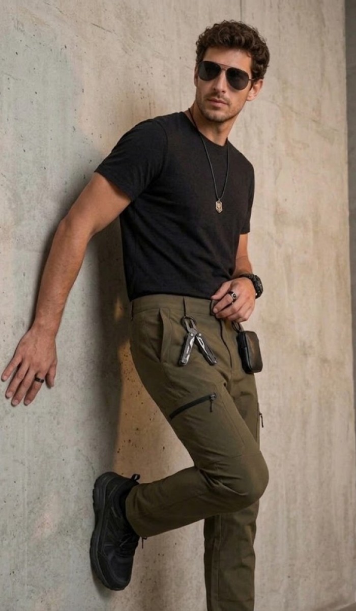 Erkek Haki Outdoor Pantolon