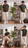 Erkek Haki O Yaka Basic T-Shirt Erkek Haki O Yaka Basic T-Shirt