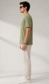Erkek Haki O Yaka Basic T-Shirt Erkek Haki O Yaka Basic T-Shirt