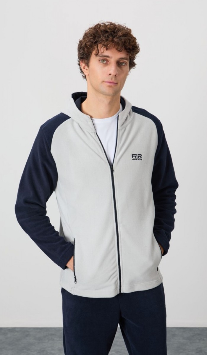 Erkek Gri Polar Sweatshirt Erkek Gri Polar Sweatshirt