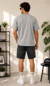 Erkek Gri O Yaka Basic T-Shirt Erkek Gri O Yaka Basic T-Shirt