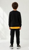 Erkek Çocuk Siyah Sweatshirt