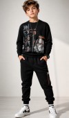 Erkek Çocuk Siyah Sweatshirt