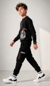 Erkek Çocuk Siyah Sweatshirt