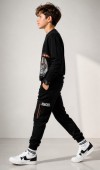 Erkek Çocuk Siyah Sweatshirt