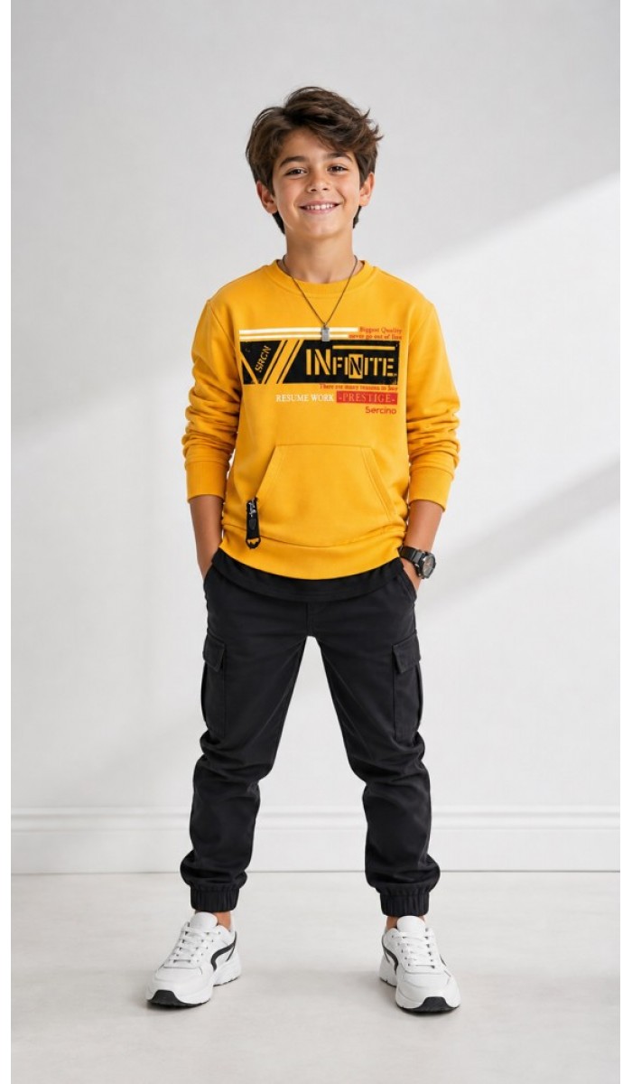 Erkek Çocuk Sarı Sweatshirt
