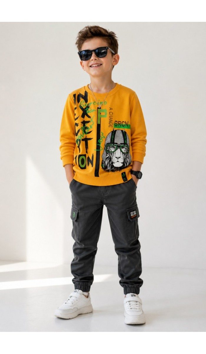 Erkek Çocuk Sarı Sweatshirt