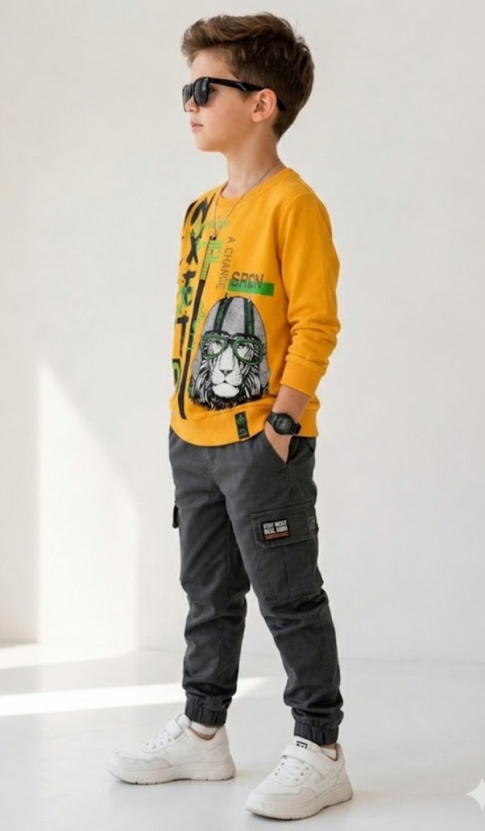 Erkek Çocuk Sarı Sweatshirt