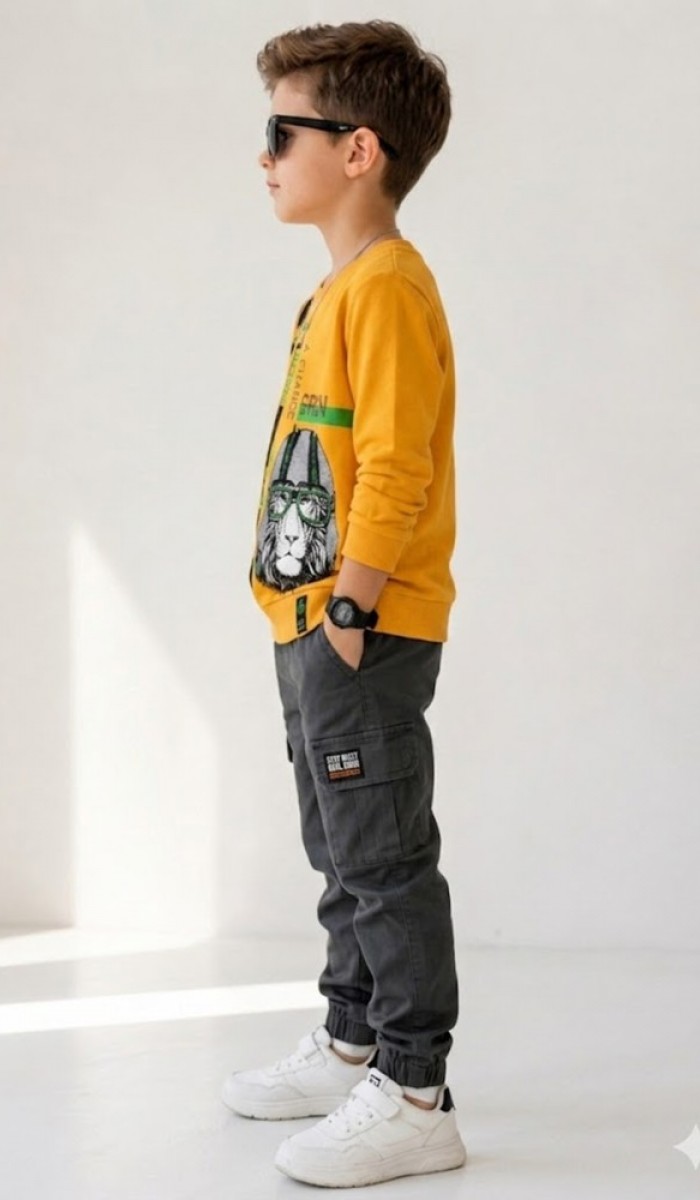 Erkek Çocuk Sarı Sweatshirt