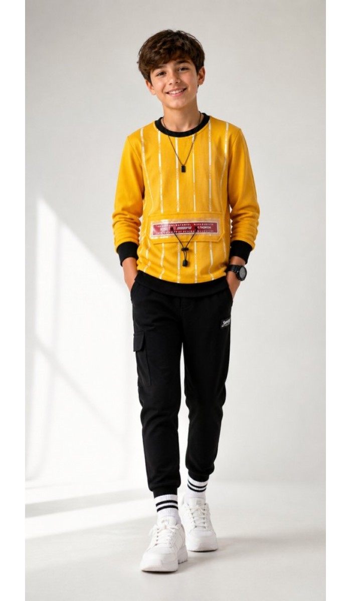 Erkek Çocuk Sarı Sweatshirt