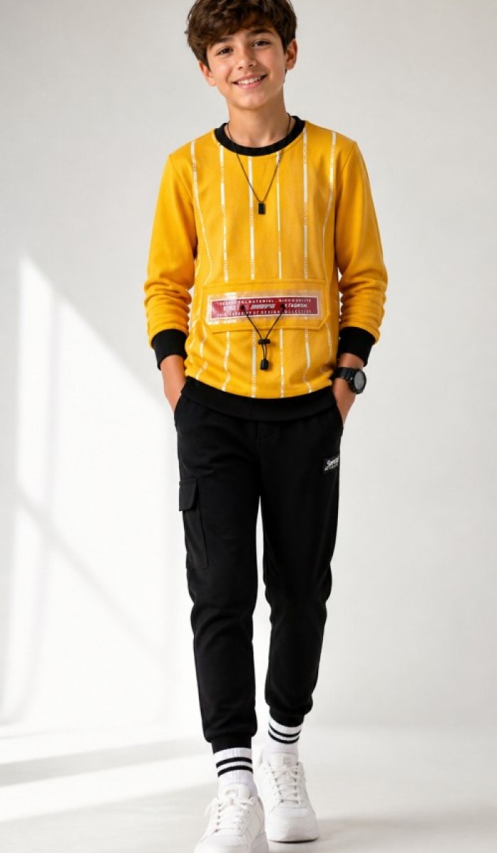 Erkek Çocuk Sarı Sweatshirt