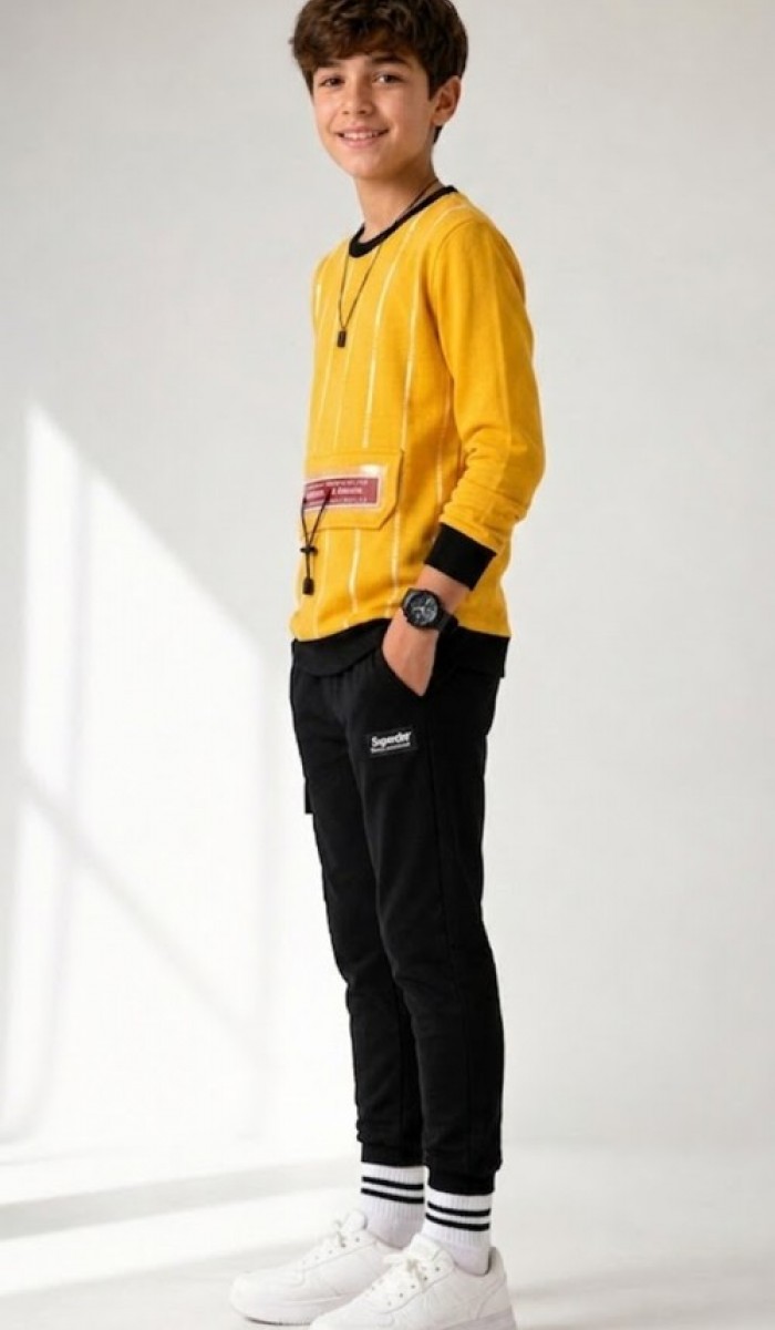 Erkek Çocuk Sarı Sweatshirt