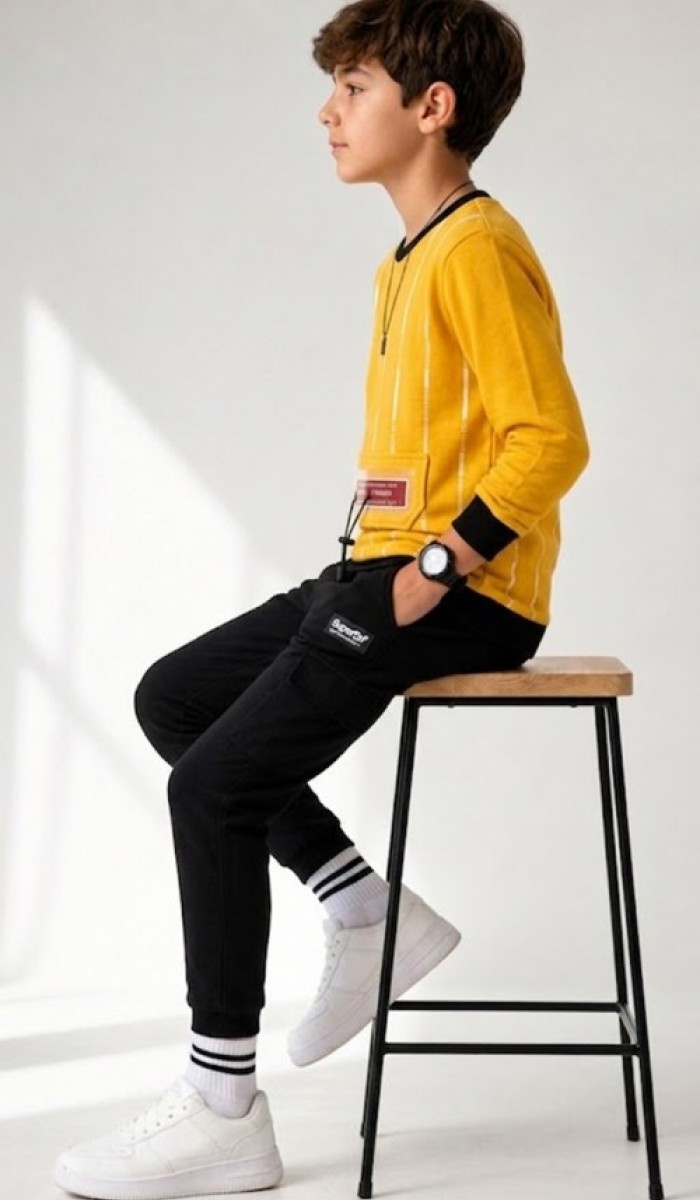 Erkek Çocuk Sarı Sweatshirt