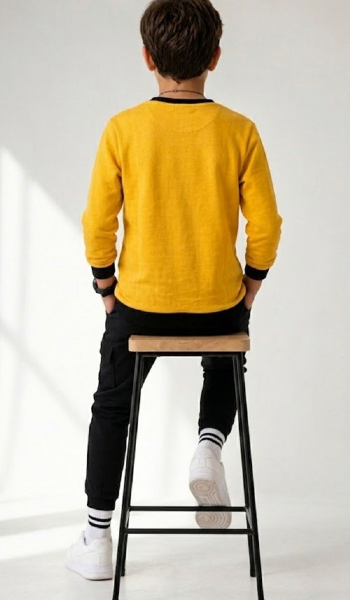 Erkek Çocuk Sarı Sweatshirt