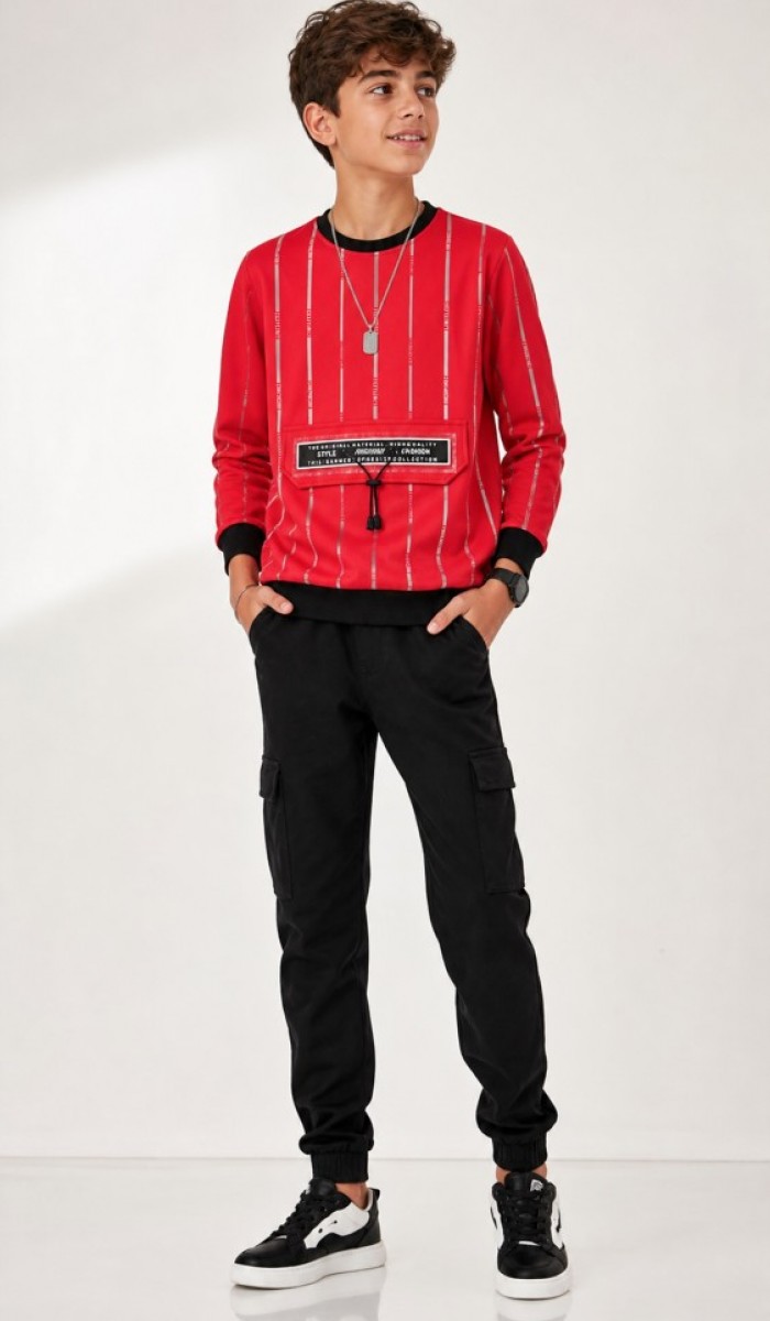 Erkek Çocuk Kırmızı Sweatshirt