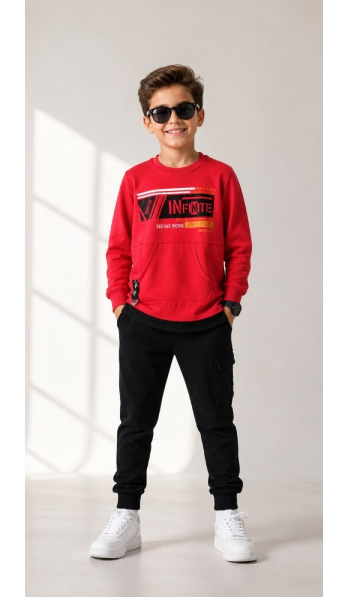 Erkek Çocuk Kırmızı Sweatshirt