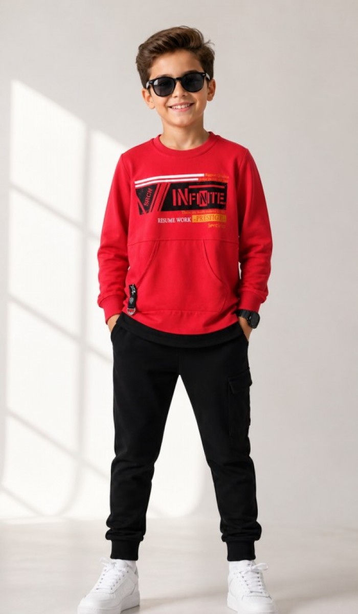 Erkek Çocuk Kırmızı Sweatshirt
