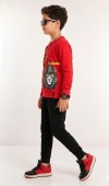 Erkek Çocuk Kırmızı Sweatshirt Erkek Çocuk Kırmızı Sweatshirt