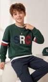 Erkek Çocuk Haki Sweatshirt