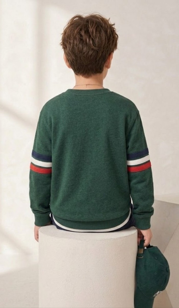 Erkek Çocuk Haki Sweatshirt