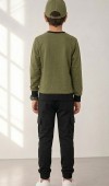 Erkek Çocuk Haki Sweatshirt