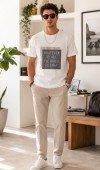 Erkek Beyaz O Yaka Basic T-Shirt Erkek Beyaz O Yaka Basic T-Shirt