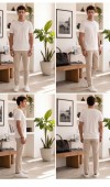 Erkek Beyaz O Yaka Basic T-Shirt Erkek Beyaz O Yaka Basic T-Shirt