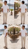 Erkek Beyaz Basic T-Shirt