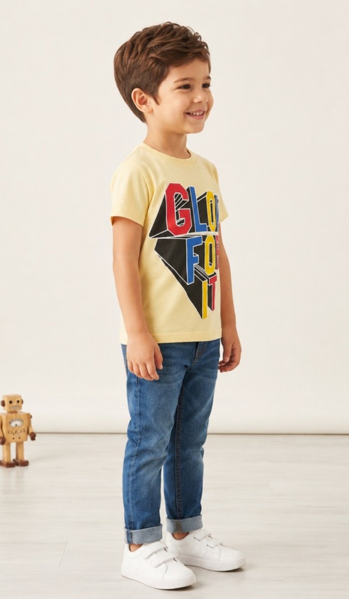 Erkek Çocuk Sarı T-Shirt
