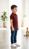 Erkek Çocuk Bordo Polo Yaka T-Shirt
