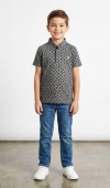 Erkek Çocuk Gri Polo Yaka T-Shirt Erkek Çocuk Gri Polo Yaka T-Shirt