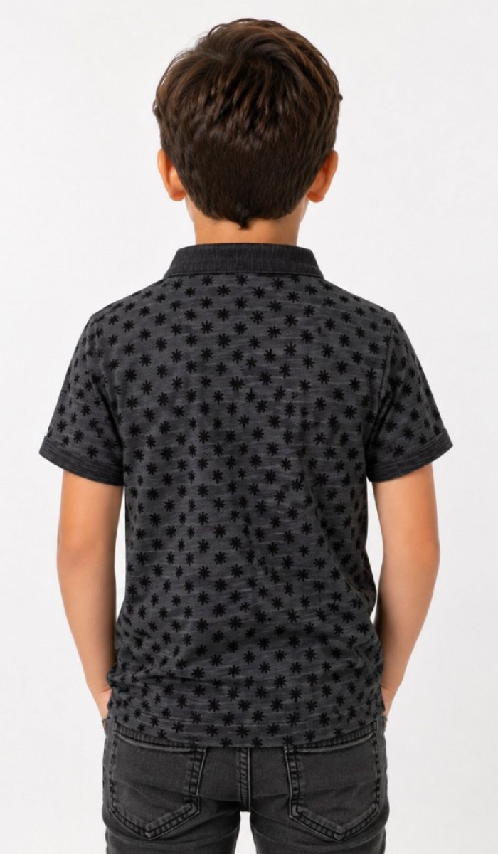 Erkek Çocuk Gri Polo Yaka T-Shirt 00705GR Erkek Çocuk Gri Polo Yaka T-Shirt 00705GR