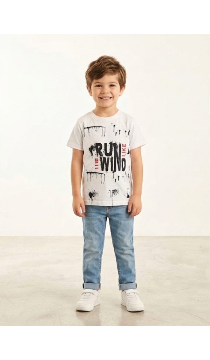 Erkek Çocuk Beyaz T-Shirt