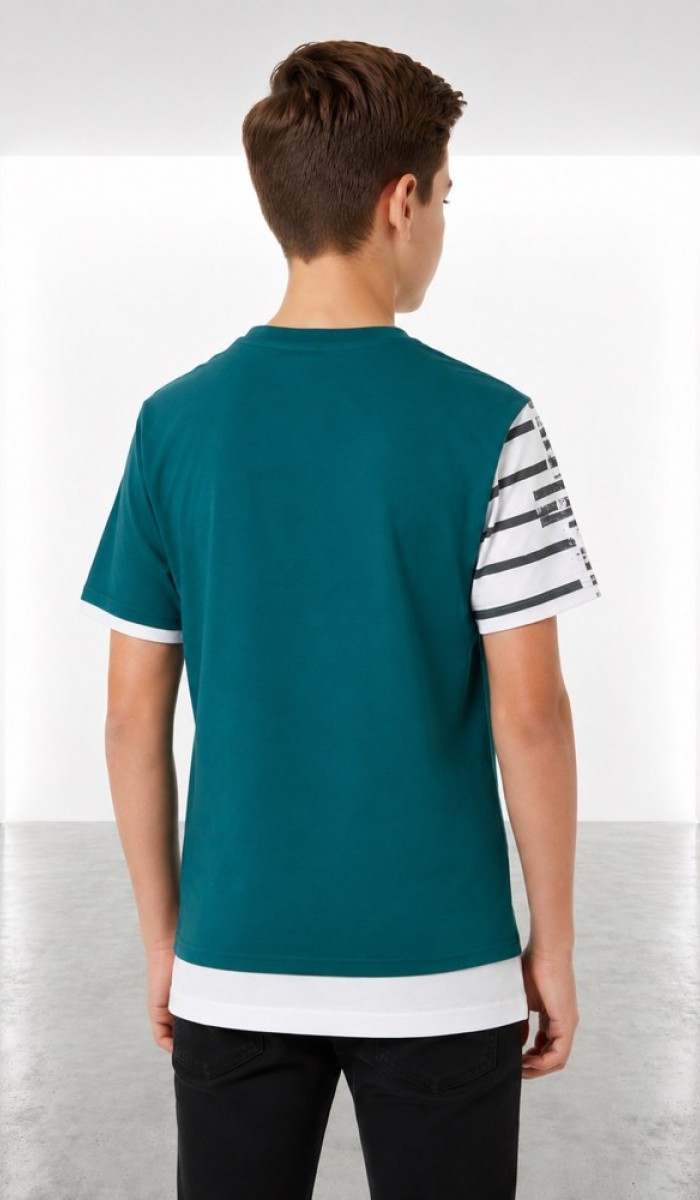 Erkek Çocuk Haki T-Shirt 00696HK Erkek Çocuk Haki T-Shirt 00696HK