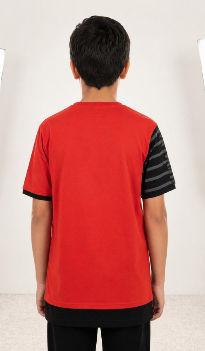Erkek Çocuk Kırmızı T-Shirt 00694KM Erkek Çocuk Kırmızı T-Shirt 00694KM