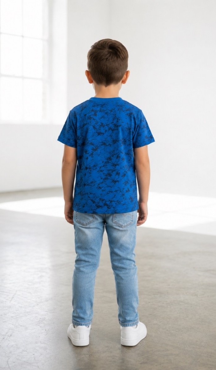 Erkek Çocuk Mavi T-Shirt Erkek Çocuk Mavi T-Shirt