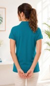 Kadın Yeşil Polo Yaka Basıc T-Shirt Kadın Yeşil Polo Yaka Basıc T-Shirt
