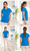 Kadın Turkuaz Polo Yaka Basıc T-Shirt Kadın Turkuaz Polo Yaka Basıc T-Shirt