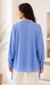 Kadın Açık Mavi Düz Renk Gömlek Kadın Açık Mavi Düz Renk Gömlek