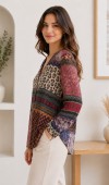 Kadın Çok Renkli Patchwork Gömlek