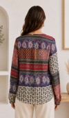 Kadın Çok Renkli Patchwork Gömlek