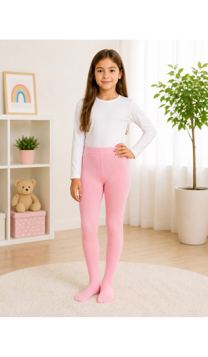 Kız Çocuk Pembe Külotlu Çorap Kız Çocuk Pembe Külotlu Çorap