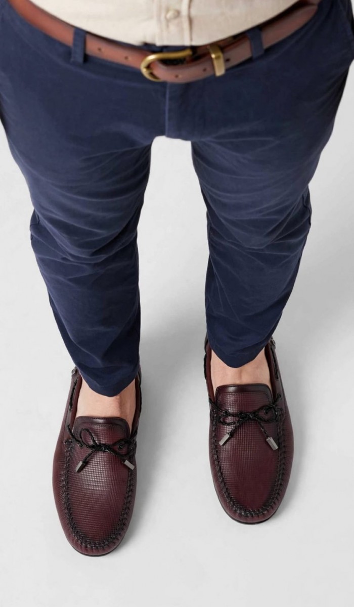 Erkek Bordo Hakiki Deri Loafer Ayakkabı Erkek Bordo Hakiki Deri Loafer Ayakkabı