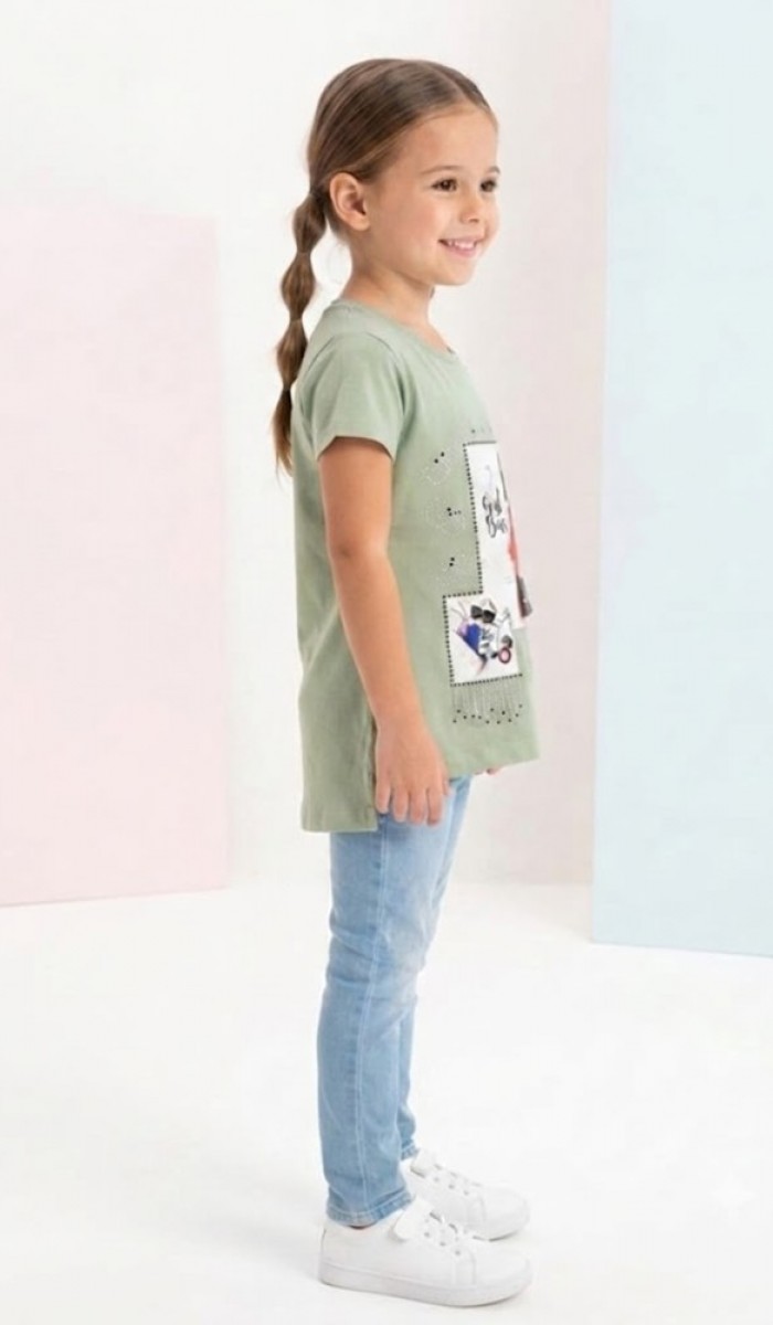 Kız Çocuk Yeşil T-Shirt Kız Çocuk Yeşil T-Shirt
