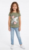 Kız Çocuk Haki T-Shirt Kız Çocuk Haki T-Shirt