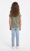 Kız Çocuk Haki T-Shirt Kız Çocuk Haki T-Shirt