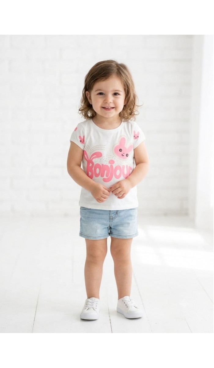 Kız Çocuk Beyaz T-Shirt